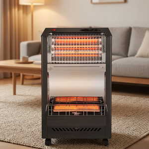 Chauffage d'appoint au gaz LUOQI 4,2 kW GPL <span class=keywords><strong>Butane</strong></span> <span class=keywords><strong>Propane</strong></span> avec allumage piézoélectrique et support pour faire bouillir l'eau, idéal pour le salon (vente en gros) - Product Image 1