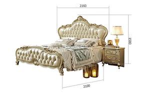 Ensemble de chambre à coucher <span class=keywords><strong>royal</strong></span> au design moderne de luxe, en acajou sculpté à la main avec rangement, lit king-size rembourré, 2 tables de chevet, pour maison, hôtel, <span class=keywords><strong>appartement</strong></span> - Product Image 3