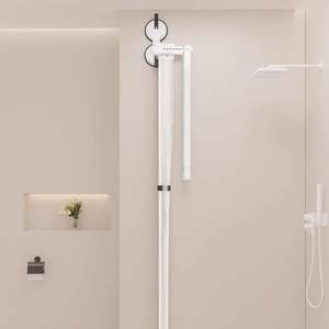 Support mural pliable en métal CF pour gobelets, <span class=keywords><strong>sans</strong></span> perçage, 90 unités °   Tringles de <span class=keywords><strong>rideau</strong></span> de douche pliables pour coin de salle de bain - Product Image 1