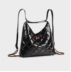 Sacs à dos à double usage avec chaîne en treillis de diamant de style luxueux et léger Sac à bandoulière pour femme tendance de haute qualité pour filles et femmes - Product Image 2