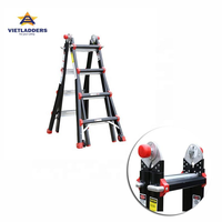 Escalera Plegable de Aluminio Multiusos para Hogar y Oficina, Diseño Duradero, Estilo Minimalista