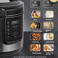 Cuisinière électrique multifonction antiadhésive avec écran LED 900W 5L Cuisinière à pression Cuisson automatique