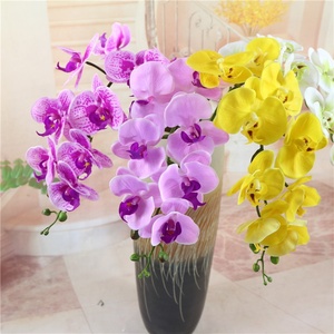 K01333 simulation tactile réelle latex artificiel PU phalaenopsis orchidées fleurs décor faux orchidées - Product Image 4