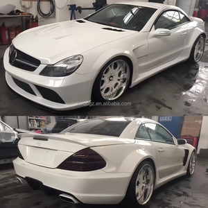 Parachoques delantero estilo BS, guardabarros de cuerpo ancho, faldones laterales, parachoques trasero, alerón trasero para <span class=keywords><strong>mercedes</strong></span>-<span class=keywords><strong>benz</strong></span> <span class=keywords><strong>SL</strong></span> R230, Kit de carrocería - Product Image 5