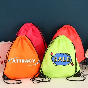 Mochila con Cordón y Logotipo Personalizado, Patrón de Letras, Promocional, Colorida, de Poliéster 210D, Deportiva, Reciclable, Certificada ISO9001 - Product Image 2