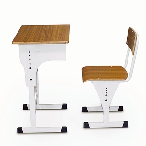 Conjunto de Mesa y Silla Ajustable de Metal Moderno para Aula y Espacio de Trabajo Estudiantil, para Mobiliario Escolar - Product Image 3