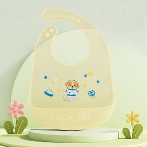 Baberos de Silicona para Bebés OEM, Impermeables, Suaves, Tipo Delantal, Baberos de Mesa para Bebés, Baberos con Forma y Color Personalizados, Baberos Impresos - Product Image 3