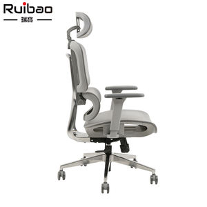 फर्नीचर मल्टीपल फंक्शन समायोजन पु चमड़े के स्विवेल पूर्ण जाल कार्यालय की कुर्सी उच्च पीठ के लिए आरामदायक एर्गोनोमिक - Product Image 2