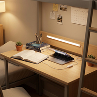 Barre lumineuse LED magnétique, lampe de lecture à intensité réglable USB pour la protection des yeux, à coller sur le mur, pour dortoir, cuisine, placard