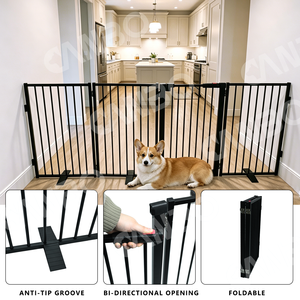 Barrière rétractable CanboPet pour chiens, pour escalier, barrière large pour chiens, garde-corps, barrière de sécurité pour bébés, <span class=keywords><strong>porte</strong></span> pour animaux de compagnie - Product Image 5