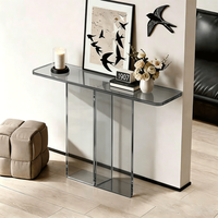 Table console en acrylique transparente, table d'appoint étroite pour entrée, table de canapé pour couloir, salon, hall d'entrée, mobilier moderne