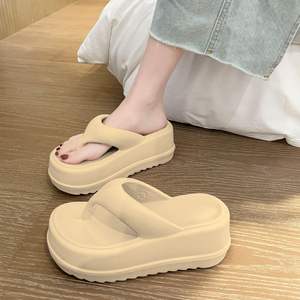 <span class=keywords><strong>Sandales</strong></span> tongs plates en EVA légères pour femmes d'été, à semelle épaisse, augmentant la taille, pour une relaxation confortable - Product Image 4