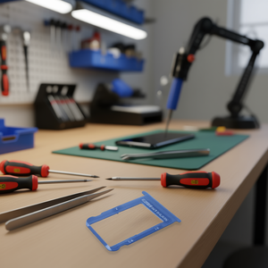 Vassoio porta SIM blu di ricambio per Xiaomi Mi9 per la riparazione del telefono - Product Image 2