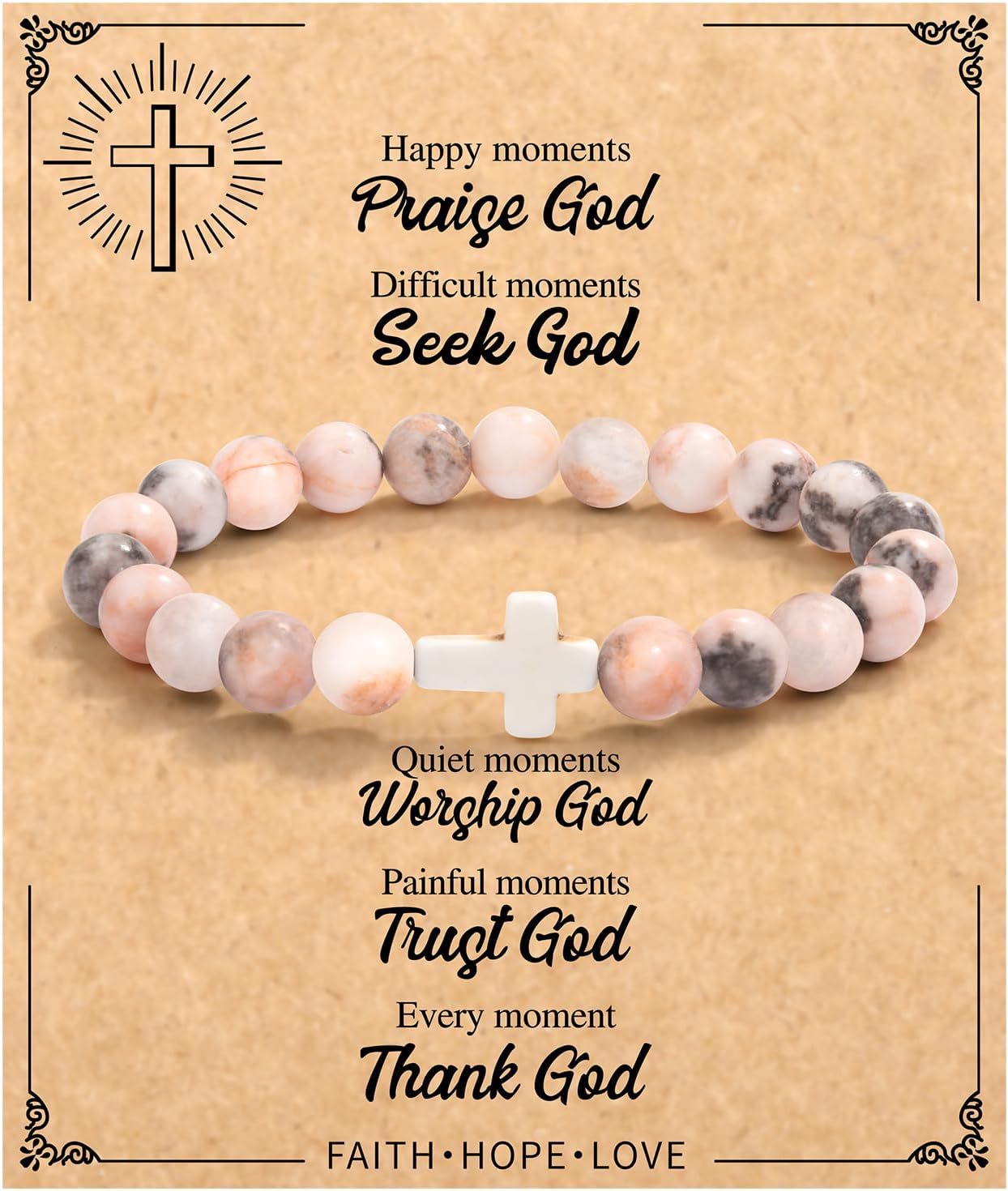 Carte de bracelet zèbre rose 5