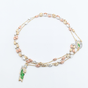 <span class=keywords><strong>Collana</strong></span> 14K <span class=keywords><strong>oro</strong></span> placcato cattolico gesus <span class=keywords><strong>rosario</strong></span> <span class=keywords><strong>collana</strong></span> 3 colori Christian Jesus religiosa - Product Image 2