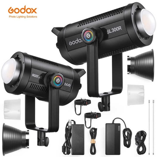 Godox SL150R SL300R Creative Bowens Mount Fill RGB LED Video Light 2500K-10000K CRI 95+ TLCI 96+ Plastic for Photography Studio