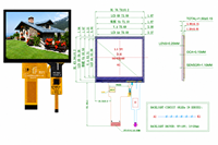 Écran LCD TFT 3,5 pouces 640x480 IPS tactile, module d'affichage industriel avec connecteur 30 broches