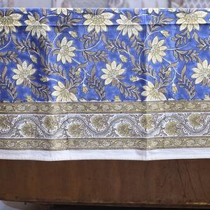 Drap de lit en coton biologique imprimé en bloc à la main de style bohème avec un artisanat artisanal de colorants naturels et un tissu respirant - Product Image 2