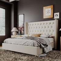 Nouvelle arrivée de mobilier de maison, lit d'hôtel, mobilier d'intérieur, cadre de lit Queen en métal, chambre à coucher, lit avec espace de rangement