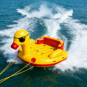 Grand canard gonflable jaune avec sièges, style pirate, radeau de fête <span class=keywords><strong>pour</strong></span> piscine, lac et plage - Product Image 6