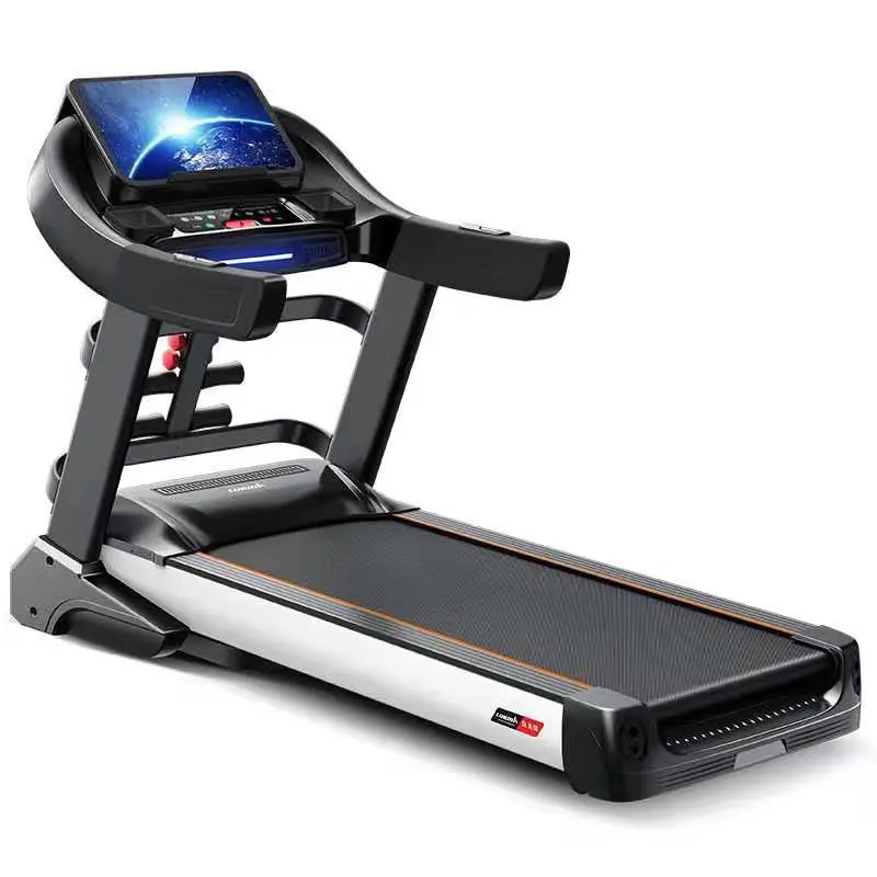 Cinta de correr plegable para uso comercial, caminadora inalámbrica con pantalla LED y control del ritmo cardíaco de 1-20 km/H y 5.0HP