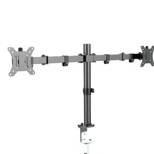 Soporte de montaje doble para Monitor de ordenador, base ajustable de 13 a 32 pulgadas con doble abrazadera