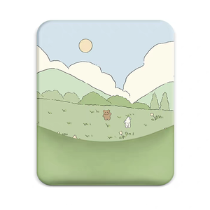 Tapis de souris carré avec repose-poignet, motif animal de dessin animé - Product Image 1