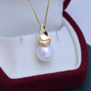 สร้อยคอจี้มุกทรงกลมสีขาวขนาด 11-12 มม. จูจี้ ตันซุย เงินแท้ S925 พร้อมแสงสว่างสวยงาม มีตำหนิเล็กน้อย ขายส่งจาก Xiang Jewelry - Product Image 3