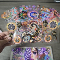 Lot en gros de décalcomanies personnalisées imperméables pour gobelets A5 de 16 oz, motifs Gemstone Fruit, impression par transfert UV DTF, pour gobelets effet boule à neige