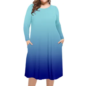 Plus Size Maxi Dress for Women Oversize Tshirt Dress with Pockets Ladies elegant plus-size skirts for women