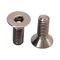 Baut Titanium GR5 M3*10mm Harga Pabrik Baut Kepala Countersunk Hex Socket Ringan Sekrup Kepala Datar Inner Hex