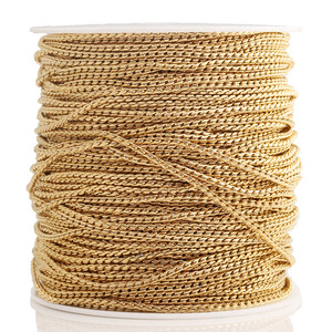 Cadena de cuerda redonda de acero inoxidable chapada en oro 304, joyería fina de metal para mujer, collar, tobillera, accesorio DIY - Product Image 4