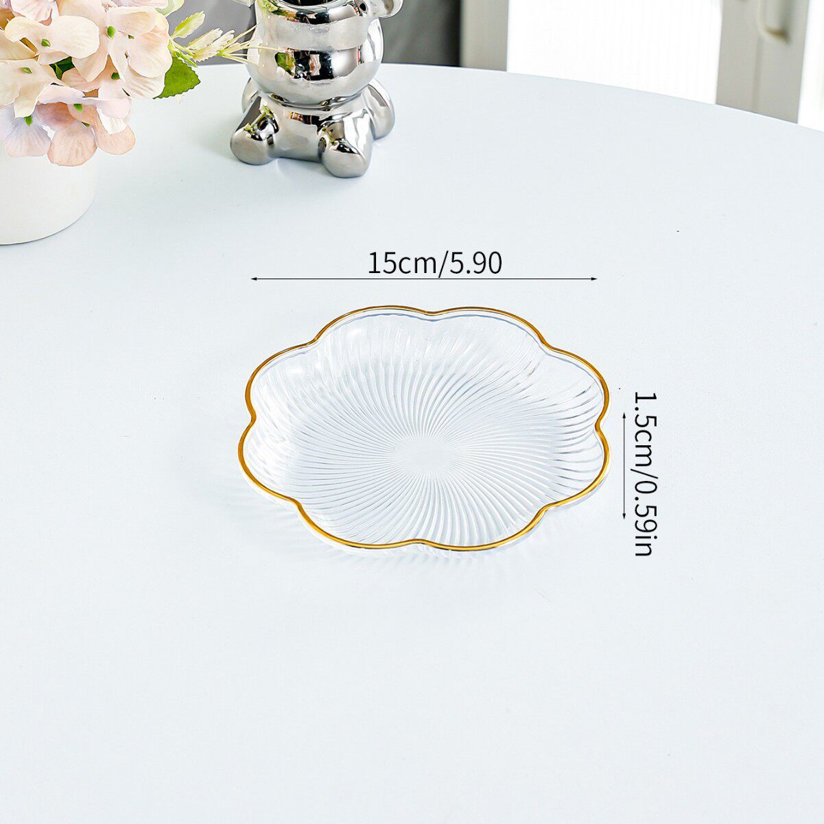 Transparente - Plato Flor de Ciruelo - Plato Individual