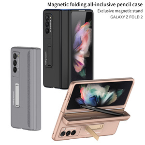 สําหรับ<span class=keywords><strong>Samsung</strong></span> <span class=keywords><strong>ZFold2</strong></span> รวมทุกอย่างพับโทรศัพท์มือถือกรณีFrosted Flipบานพับปากกาแม่เหล็กกล่องปากกาW21 ส่วนบุคลิกภาพ - Product Image 3