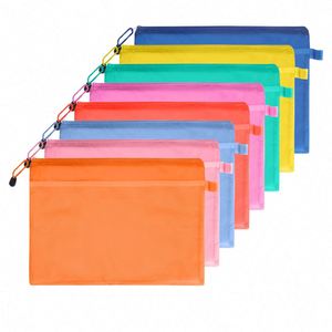 Offre Spéciale : Enveloppes à Argent 5 Pièces, Porte-Documents A4, Pochette Zippée en Plastique, Classeur à Fermeture Éclair, Sacs de Rangement pour Certificats - Product Image 1
