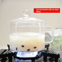 Youpin Aeofa — bol à nouilles instantanées avec couvercle, petit pot à soupe en verre résistant à la chaleur de grande capacité, pouvant être chauffante par un feu ouvert