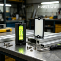 Niveau à bulle REALMAX pour la mesure et le nivellement, outil manuel de construction, mini support TV, outil de nivellement pour camping-car et caravane