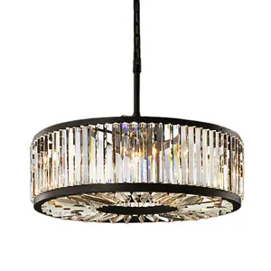 Meerosee Luxury Designer Lights Lamp For Home Decorative Dining Living Room Black Luxury Crystal Chandelier MD85045