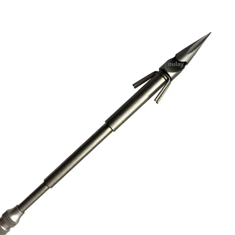 440C Pairs of Barbed Bullet Darts Hunting Slingshot Fishing Deep Water Broadhead Strainless Steel Fish Dart Tips