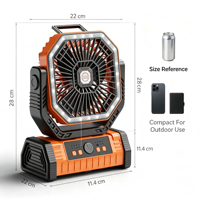 Ventilateur de table portable silencieux rechargeable, mini, double usage, à suspendre au mur