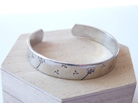 Ouj Pissenlit Personnaliser Gravure Bracelet avec Nom Gravé Motif Vieux Argent Vintage Pour Homme Manchette Bracelet avec Mots