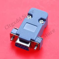 Connecteur D-SUB RS232 DB9 DB15 DB25 9/15/25 broches, femelle/mâle, 2/3 rangées, à souder, avec coque de protection en plastique