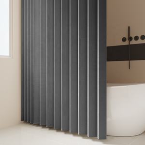 <span class=keywords><strong>Rideau</strong></span> <span class=keywords><strong>de</strong></span> <span class=keywords><strong>douche</strong></span> pliable moderne personnalisé en lin épais, imperméable, à fermeture magnétique bidirectionnelle, en polyester durable et écologique - Product Image 5