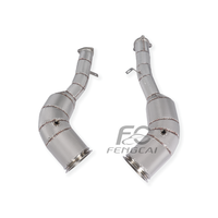 Collecteur d'échappement sport personnalisé pour Audi S6 S7 C8 2.9T 2020-2023, tuyaux d'échappement en acier inoxydable SS304 avec bouclier thermique