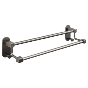 Light Luxury Gray Stainless Steel Wall-<b>Mounted</b> Towel Rack Bar Punch-Free Installation Bathroom Shelf - Product Image 1