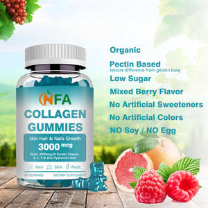 Venta al por mayor de gomas de colágeno antienvejecimiento con vitamina C y E para la salud de la piel y el cabello de los adultos, apoyo sinérgico para una vitalidad óptima - Product Image 3