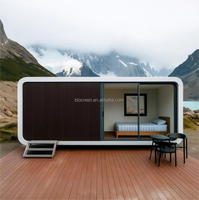 Maison préfabriquée en conteneur de type capsule Apple à montage rapide, 1 chambre, avec salle de bain et salon pour la famille