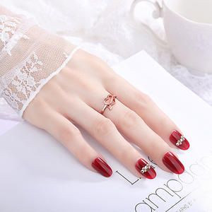 Go Party stili coreani anello di nozze con diamanti una freccia attraverso il cuore che apre anelli di barretta di cristallo le donne promettono fidanzamento - Product Image 5