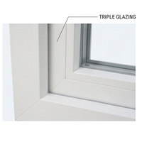 Ventanas Abatibles Oscilobatientes de PVC con Doble Acristalamiento, Resistentes a Huracanes, Blancas, Modernas, para Baño