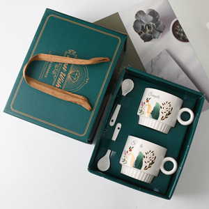 Tazza in Ceramica Creativa <span class=keywords><strong>Regalo</strong></span> Pubblicitario <span class=keywords><strong>Coppia</strong></span> 1314 Tazza Cartoon in Ceramica per Caffè con Logo Souvenir - Product Image 3